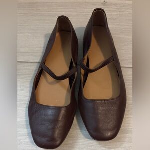 Madewell Dark Brown Leather Flats